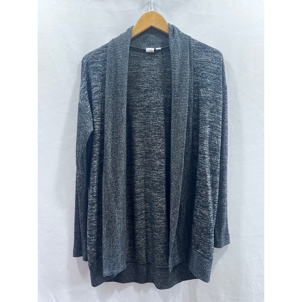 Gap Womens Small Gray Marl Open Front Cardigan Shawl‎ Collar Knit Sweater S